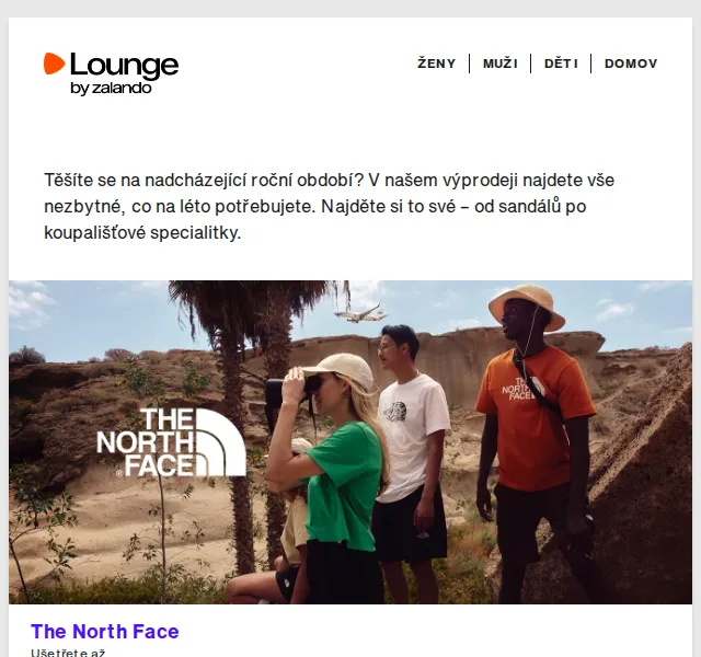 Lounge by Zalando: The North Face & GAP až 80 % – duben 2026