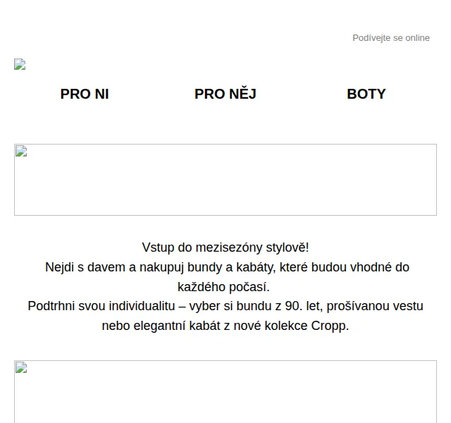 Cropp: Nová kolekce bund a kabátů – červen 2026 | Nuslet.cz