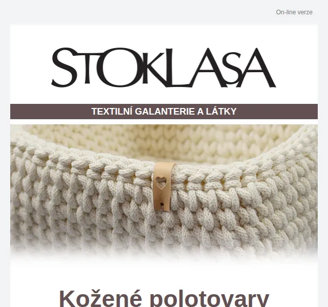 Stoklasa: Kožené polotovary a slevy až 40 % – červen 2026 | Nuslet.cz