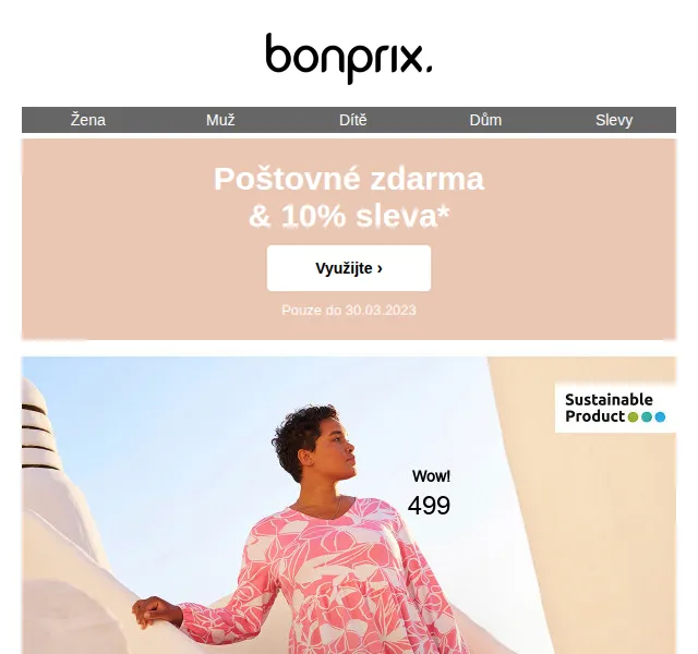 bonprix: 10% sleva a poštovné zdarma – červen 2026 | Nuslet.cz