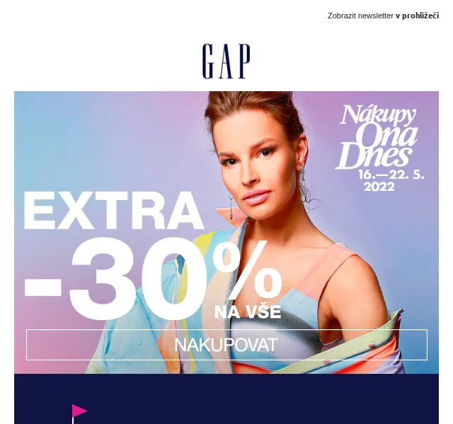 GAPstore.cz: Extra sleva 30 % na vše – červen 2026 | Nuslet.cz