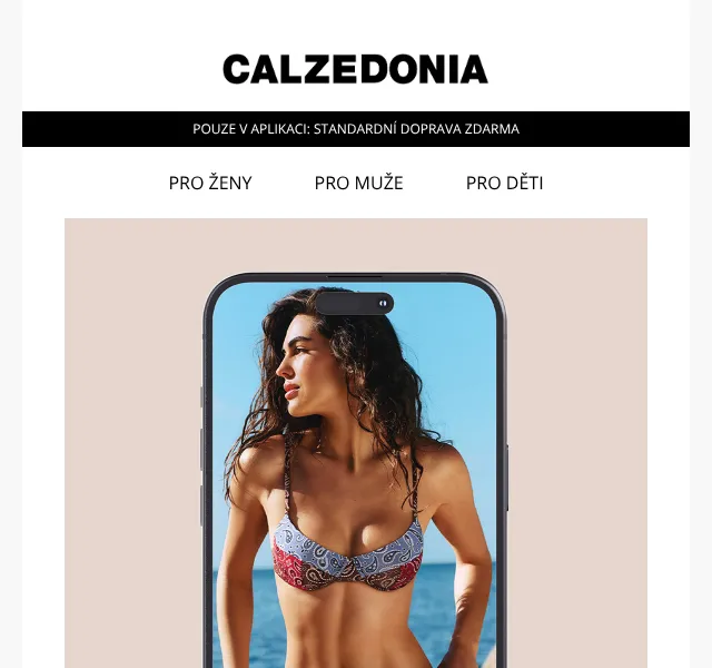 Calzedonia: Doprava zdarma v aplikaci + 20 % na plavky – květen 2026