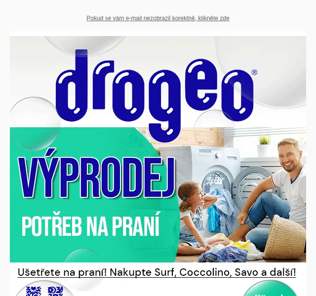 Drogeo: Prací gely, prášky, kapsle a aviváže od 45 Kč – červen 2026 | Nuslet.cz