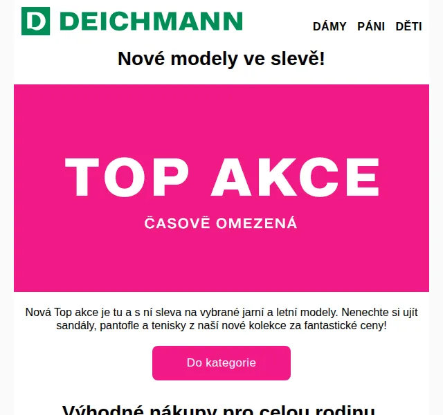 DEICHMANN: Sleva na letní boty a sandály – červen 2026 | Nuslet.cz