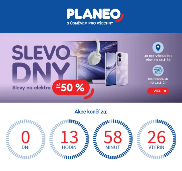Planeo: Elektro až -50 % – červen 2026 | Nuslet.cz