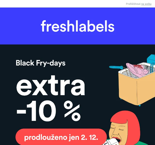Freshlabels: Black Fry-days slevy až 60 % – prosinec 2024 | Nuslet.cz