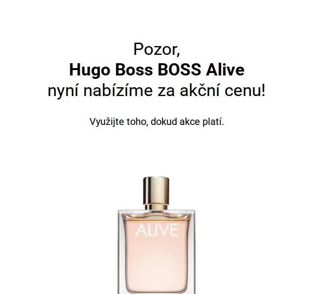 Notino: Hugo Boss BOSS Alive za 1650 Kč – červenec 2026 | Nuslet.cz