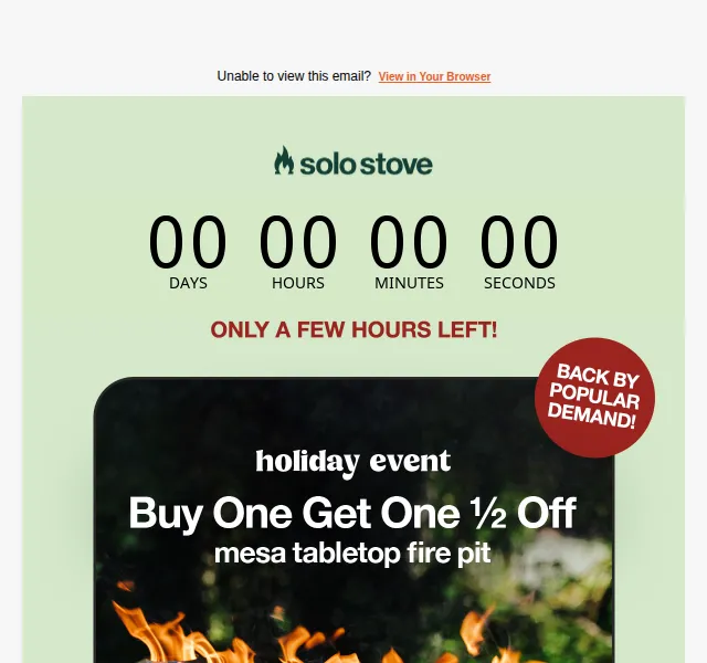 Solo Stove EU: BOGO poloviční cena Mesa – červen 2026 | Nuslet.cz