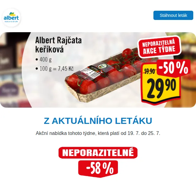 Albert: Vepřová pečeně od 99,90 Kč – červenec 2026 | Nuslet.cz