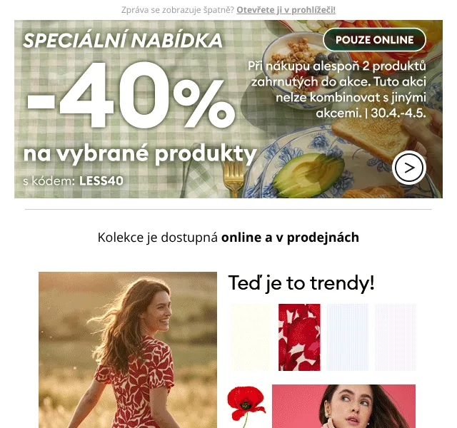 Sinsay: -40 % sleva na kolekci – duben 2026 | Nuslet.cz