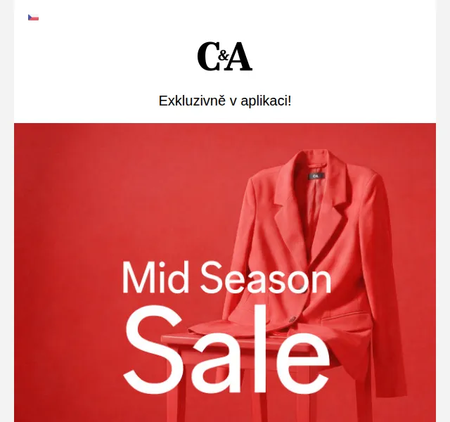 C&A: Sleva až 50 % v aplikaci – duben 2026 | Nuslet.cz
