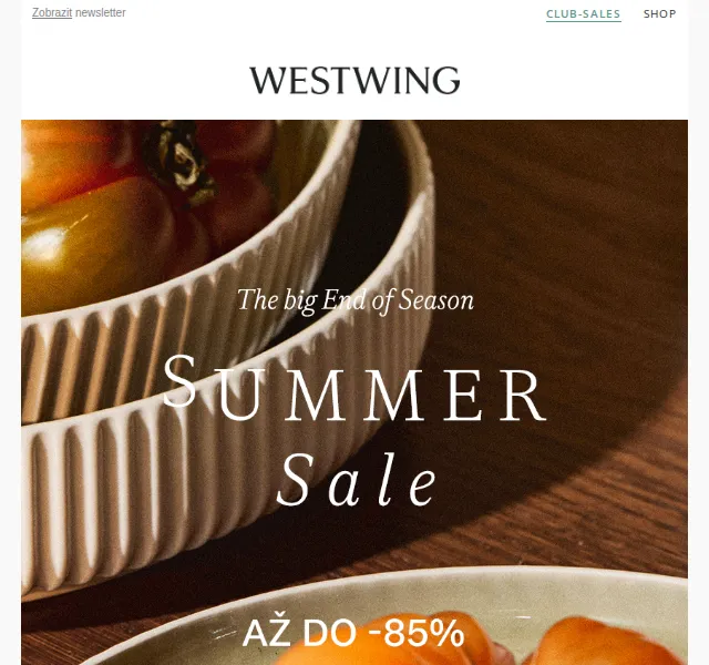 Westwing: Summer Sale až do -85 % Home & Living – červen 2026 | Nuslet.cz