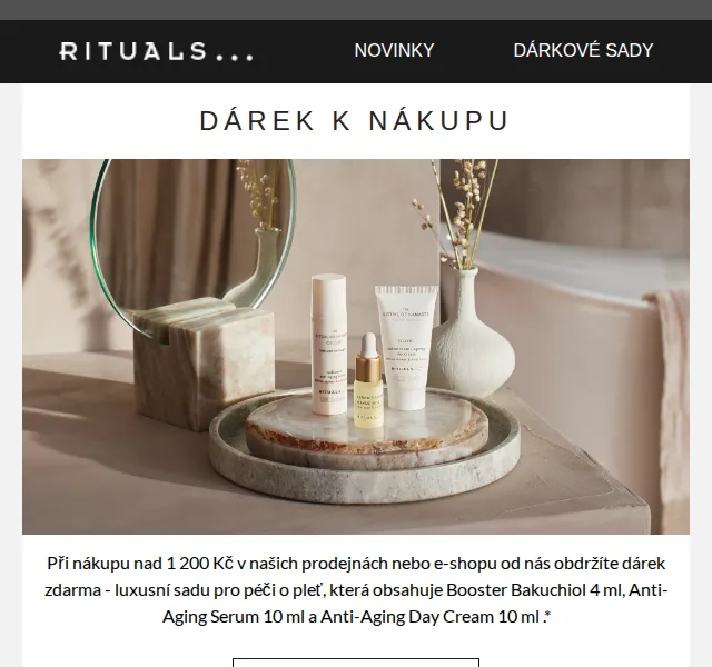 Rituals: Dárek k nákupu nad 1 200 Kč – červen 2026 | Nuslet.cz