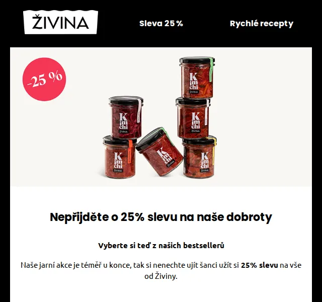 Živina: 25% sleva na všechny dobroty – červen 2026 | Nuslet.cz