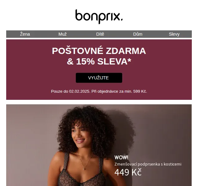 bonprix: Poštovné zdarma a 15% sleva – červen 2026 | Nuslet.cz