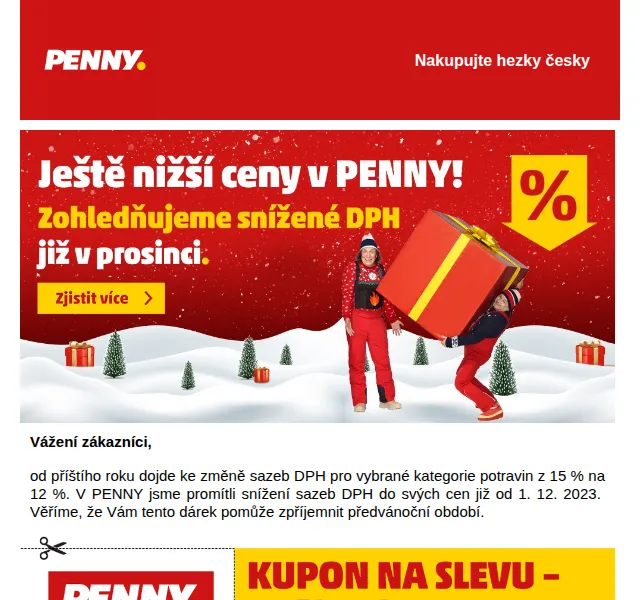Penny: Slevy až 15 % na potraviny – prosinec 2023 | Nuslet.cz