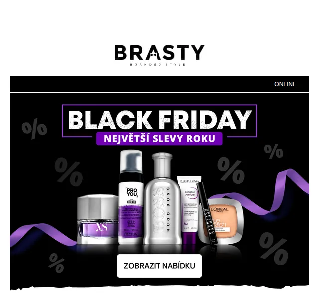 Brasty.cz: Black Friday parfémy a vlasová kosmetika se slevou – červen 2026 | Nuslet.cz