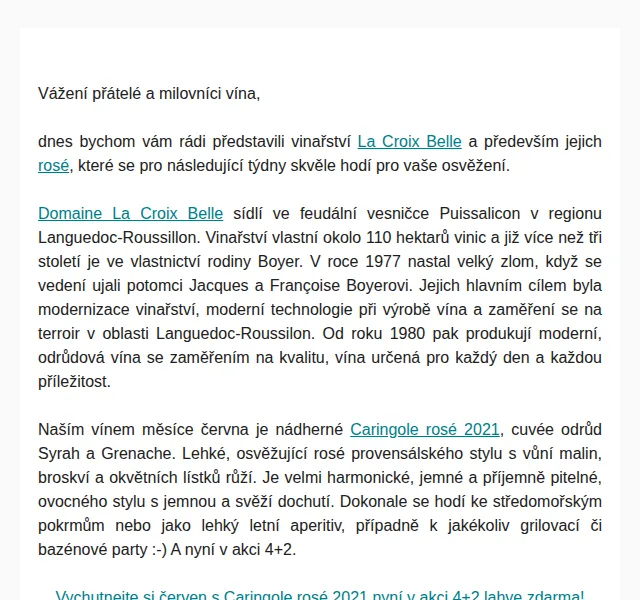 Premier Wines & Spirits | La Croix Belle Caringole rosé – červen 2026 | Nuslet.cz