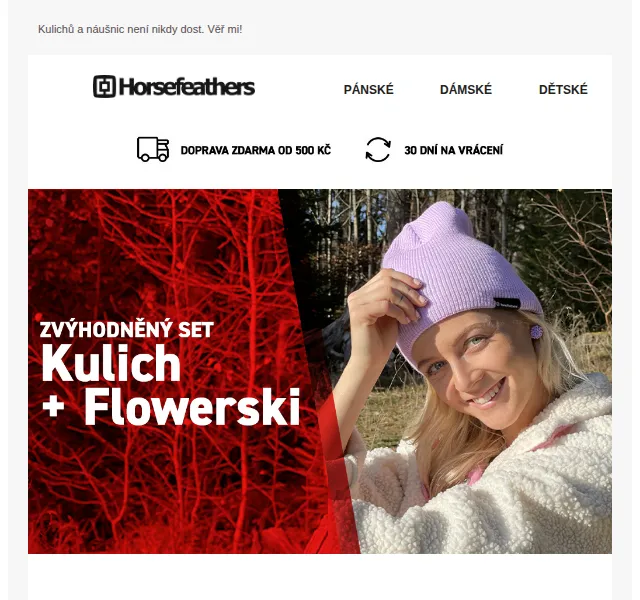 Horsefeathers: Vánoční kombo kulich + náušnice Flowerski – sleva 30 % | červen 2026 | Nuslet.cz