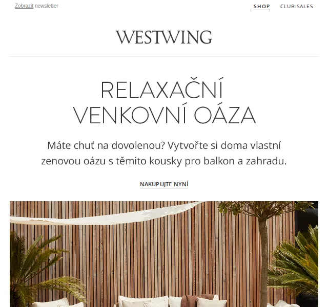 Westwing: Letní nábytek a dekorace – červen 2026 | Nuslet.cz