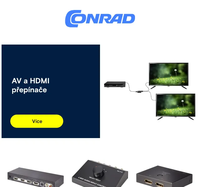 Conrad Electronic: DisplayPort rozbočovač od 559 Kč – červenec 2026 | Nuslet.cz