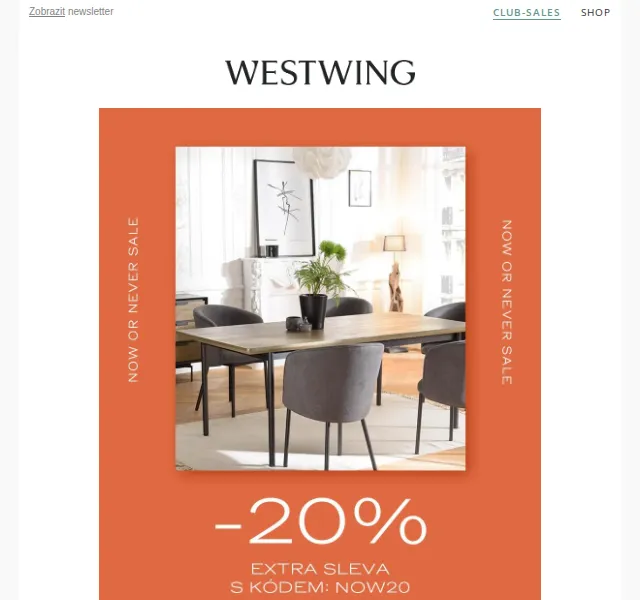 Westwing: 20% sleva na nábytek a dekorace – červen 2026 | Nuslet.cz
