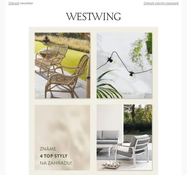 Westwing: 4 stylové inspirace pro zahradu – červen 2026 | Nuslet.cz