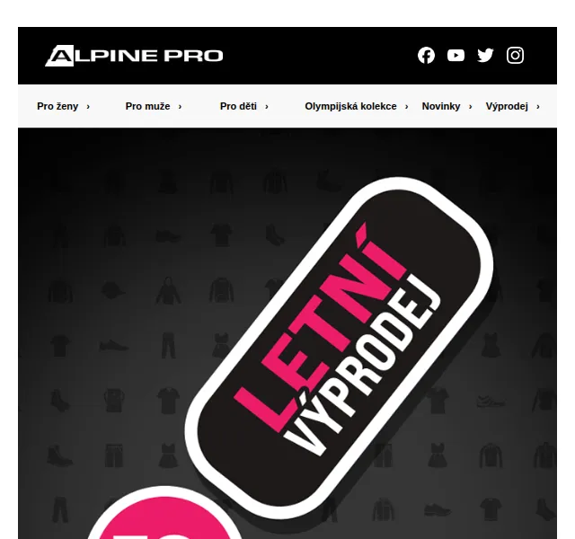 ALPINE PRO: Letní výprodej až -50 % – červen 2026 | Nuslet.cz