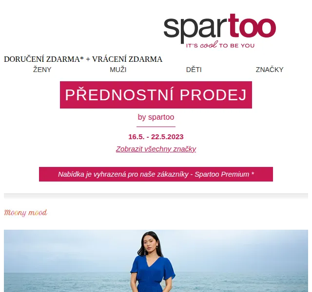 Spartoo: Až -50 % na Moony Mood, Quiksilver a Vero Moda – červen 2026 | Nuslet.cz