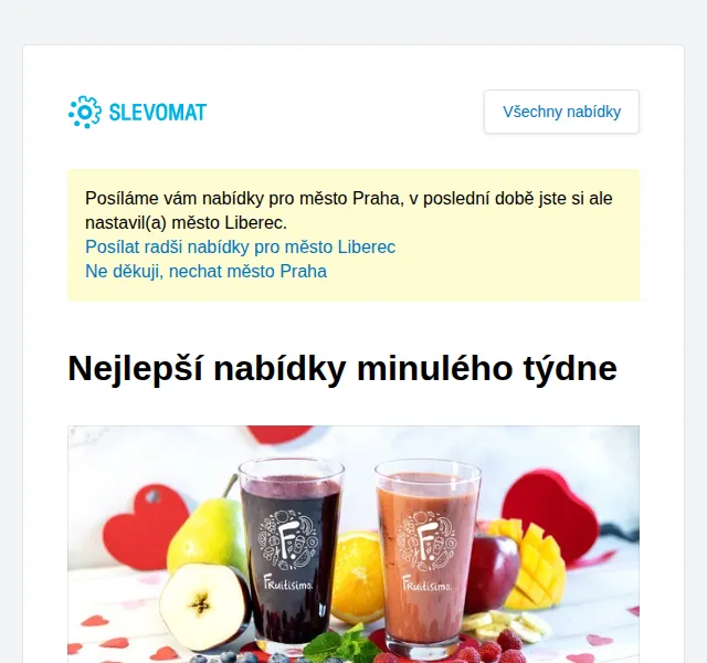 Slevomat: Fruitisimo drink 2×0,5l za 119 Kč – červen 2026 | Nuslet.cz