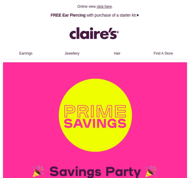 Claire's: 50% sleva na vše – červen 2026 | Nuslet.cz