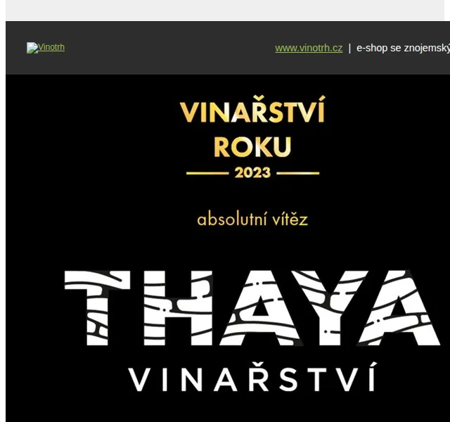 Vinotrh: Vinařství roku 2023 – Thaya degustační set – červen 2026 | Nuslet.cz