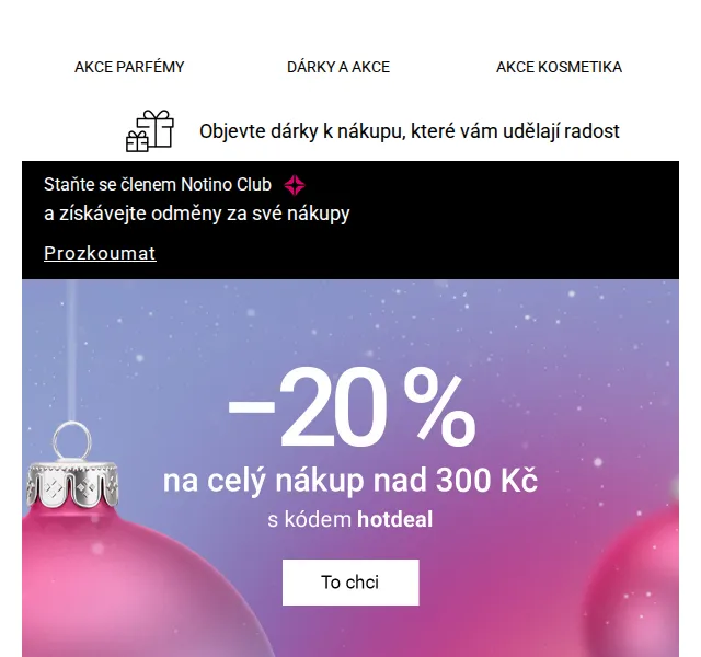 Notino Black Friday: −20 % na vše – duben 2026 | Nuslet.cz