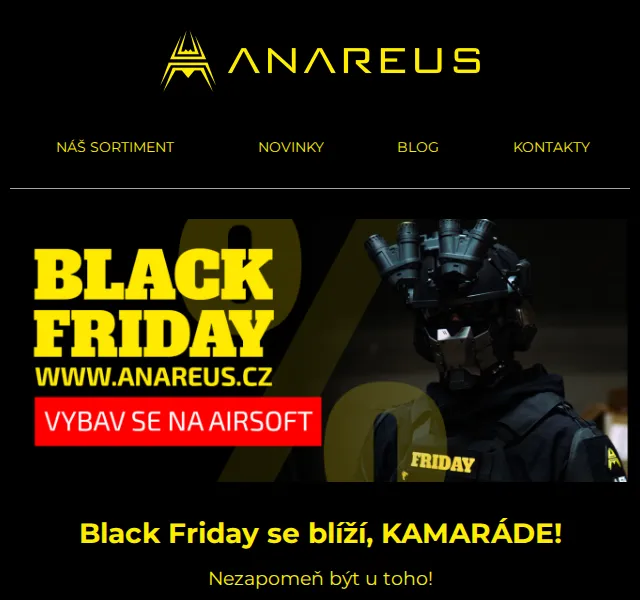 ANAREUS: Black Friday dříve pro členy – listopad 2026 | Nuslet.cz