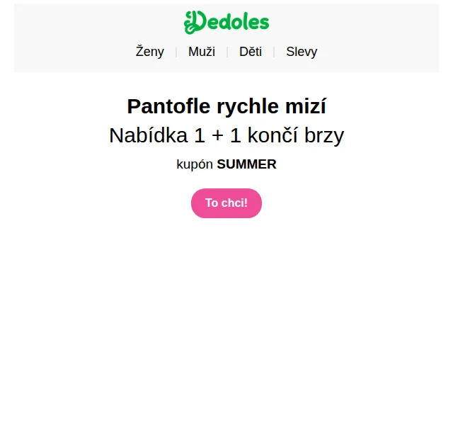 Dedoles.cz: Obuv 1+1 zdarma – červen 2026 | Nuslet.cz