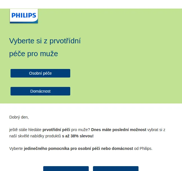 Philips: prvotřídní péče pro muže s až 38% slevou – červen 2026 | Nuslet.cz