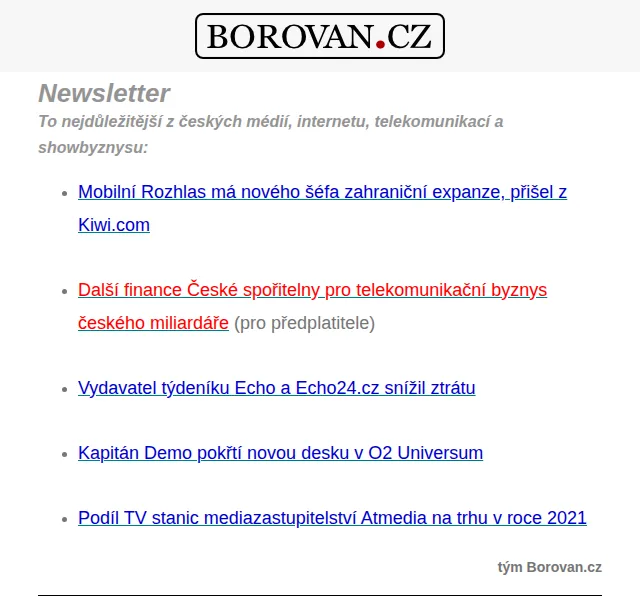 Aleš Borovan: Novinky z médií a telekomunikací – červen 2026 | Nuslet.cz