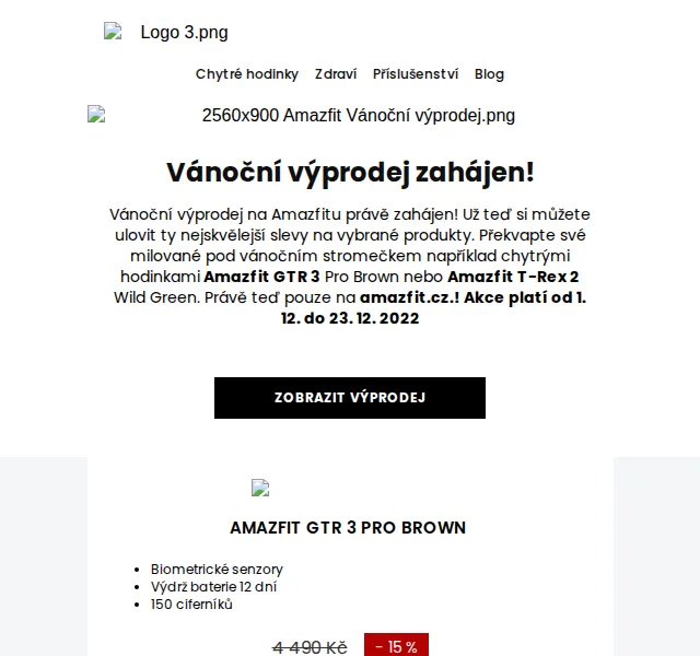 Amazfit: Vánoční výprodej chytrých hodinek – prosinec 2022 | Nuslet.cz