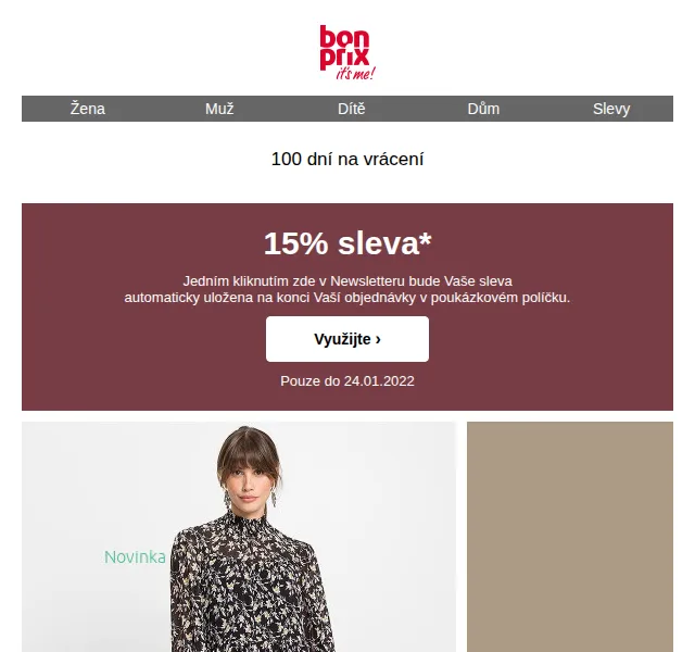 bonprix: 15% sleva – leden 2022 | Nuslet.cz