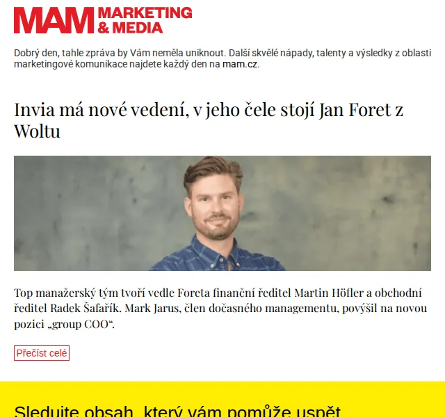 Marketing & Media: Invia má nové vedení – červen 2026 | Nuslet.cz