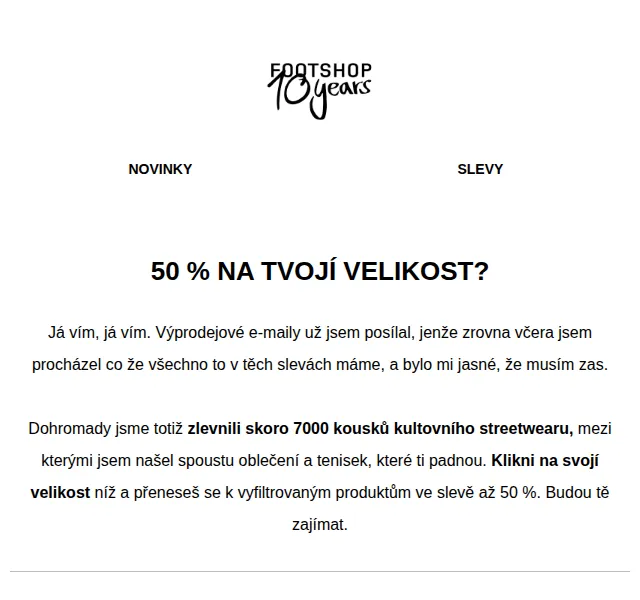 Footshop: Výprodej až 50 % na 7000 kousků streetwearu – červen 2026 | Nuslet.cz