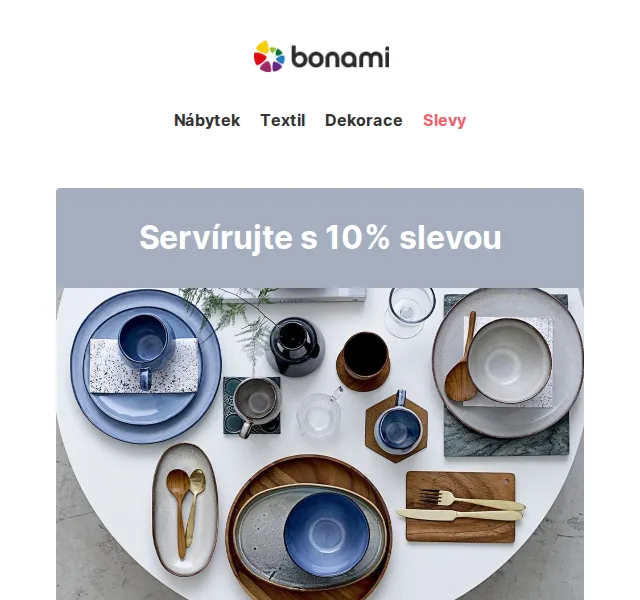 Bonami: Nádobí s 10% slevou – březen 2026 | Nuslet.cz