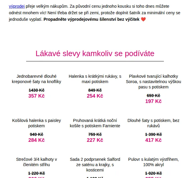 Blancheporte: Výprodej až -75 % – červen 2026 | Nuslet.cz