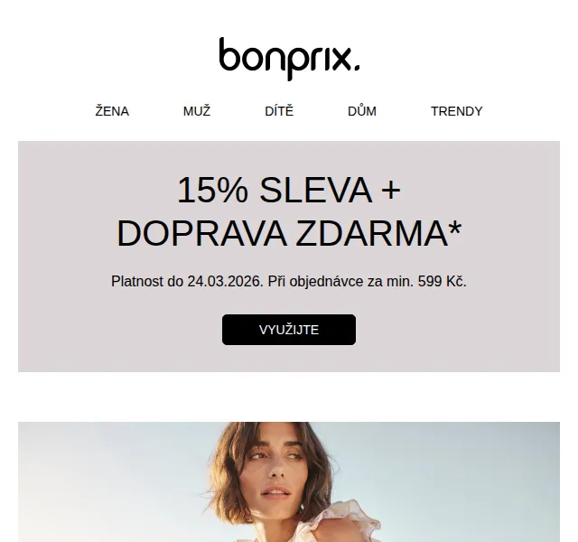 bonprix: 15% sleva + doprava zdarma – březen 2026 | Nuslet.cz