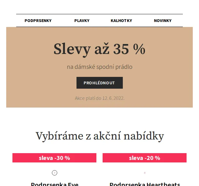 Astratex: Slevy až 35 % na dámské spodní prádlo – červen 2022 | Nuslet.cz