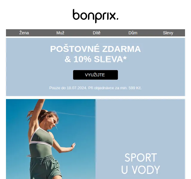 bonprix: Poštovné zdarma a 10% sleva – srpen 2024 | Nuslet.cz