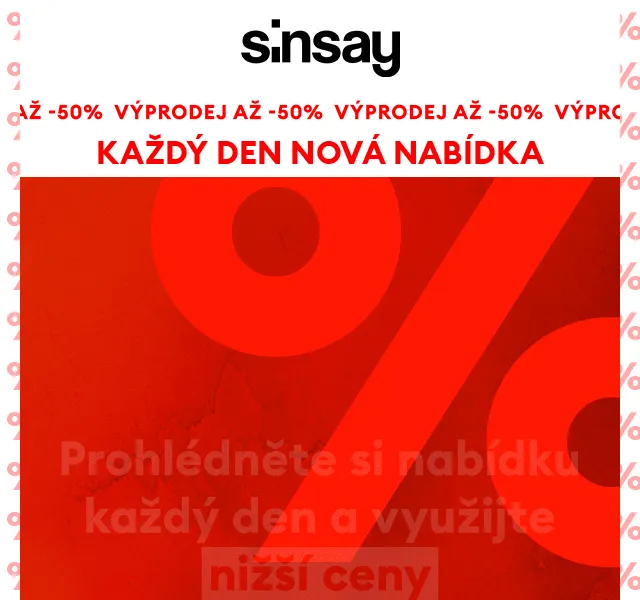 Sinsay: Snižujeme výprodejové ceny – červen 2026 | Nuslet.cz