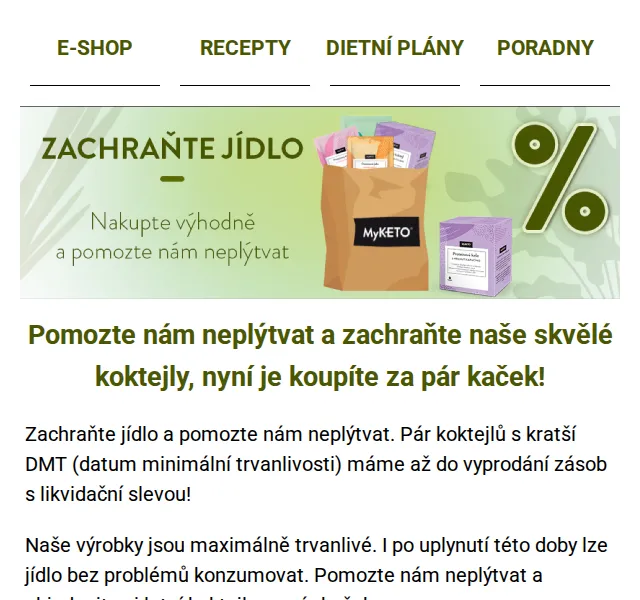 MyKETO: Záchrana jídla se slevou až 75 % – červenec 2026 | Nuslet.cz