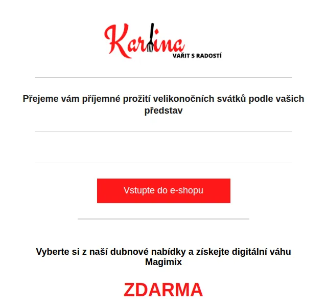 Karlina CZ: Digitální váha Magimix ZDARMA – červen 2026 | Nuslet.cz