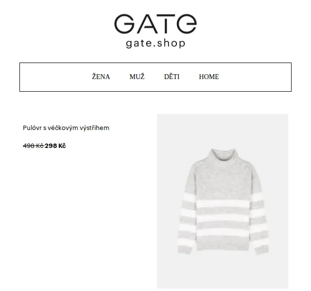 Gate.shop Pulovry se slevou až 198 Kč – červenec 2026 | Nuslet.cz